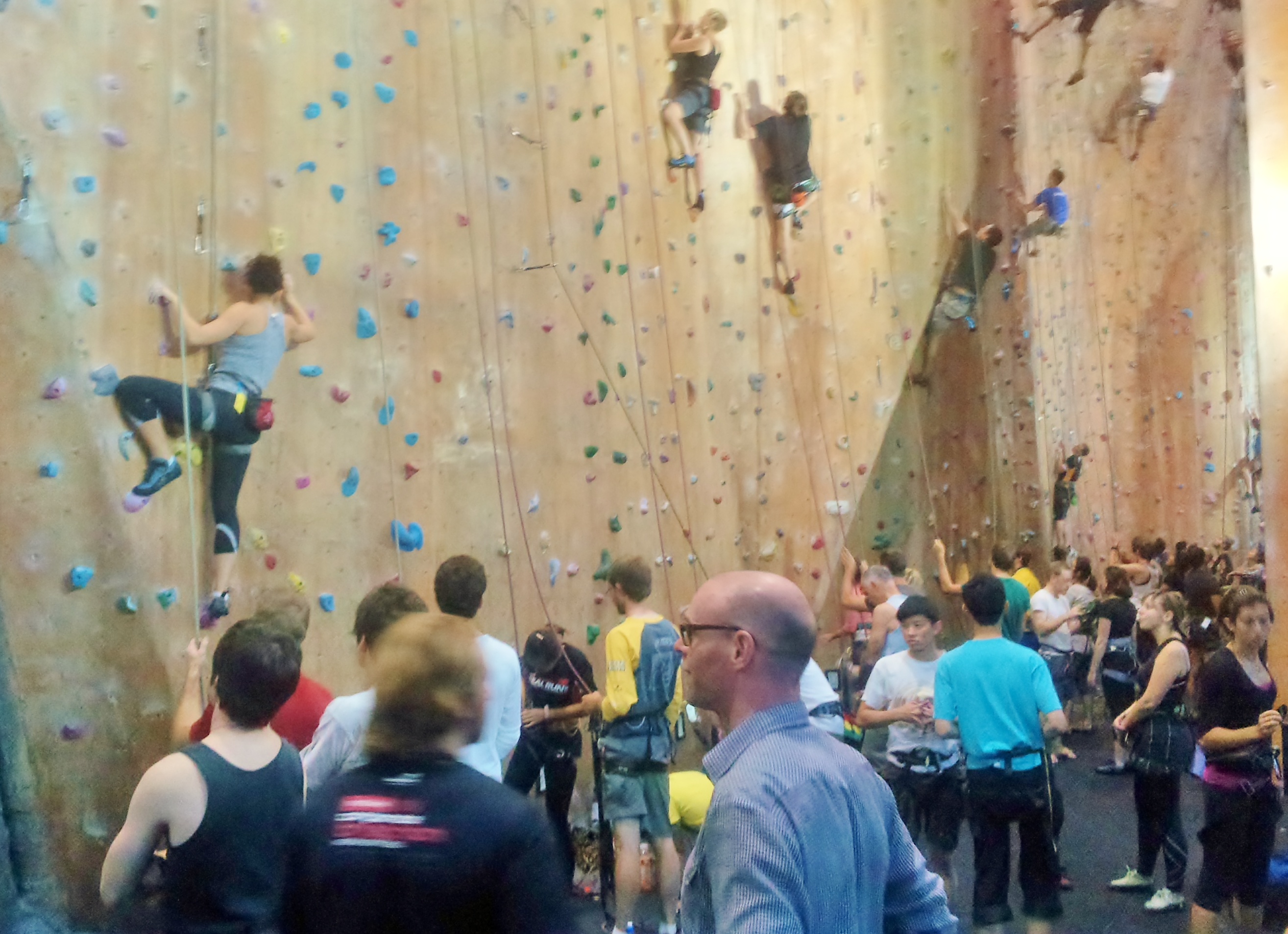 Even the climbing gym is over populated!!! 